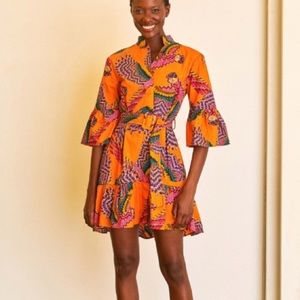 Farm Rio beaded macaws dress